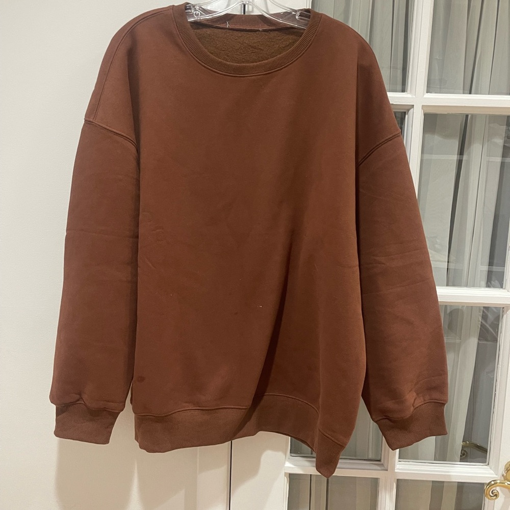 Women's Classic Brown Crewneck Sweatshirt
